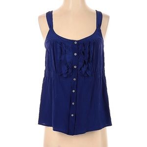 Odille button up sleeveless silk top - size 2 - small